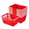 Nákupné košíky 12 ks 21L, skladateľné plast, nosnosť 9.07kg, červené