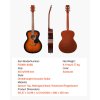 Akustická dreadnought gitara 40 in / 1016 mm, set s púzdrom sunburst