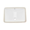 Umývadlo pod dosku 530×375 mm, obdĺžnikové keramické biele s prepadom
