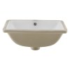 Umývadlo zapustené pod dosku 460×330 mm, keramické, s prepadom