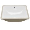Zápustené keramické umývadlo 515×385 mm, obdĺžnikové, s prepadom