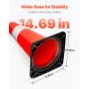 Dopravné kužele 8×30" pvc oranžové s reflexnými pásmi a čiernou váhou