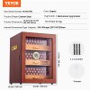 Humidor na cigary 100–150 ks, céder, digitálny zvlhčovač a vlhkomer