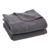Vlnená kempingová deka 1,62×2,23 m (64"×88"), tmavosivá na turistiku