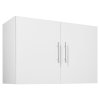 Nástenná skrinka na prádlo, 2 police, 2 dvierka, 16×36×24" biela
