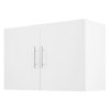 Nástenná skrinka na prádlo, 2 police, 2 dvierka, 16×36×24" biela