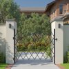 Skladacia uzamykateľná oceľová brána s kolieskami 360°, 180×161 cm