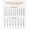 Sada imbusových bitov 18 extra dlhé, 3/8" pohon, 1/8"-3/8" a 3-12 mm