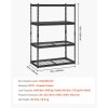Nastaviteľný kovový regál 4 police 2400 lbs 20" d × 40" w × 60" h