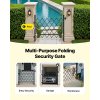 Zložiteľná uzamykateľná nožnicová brána na kolieskach 110×131 cm