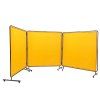 Zvárací paraván s rámom 3 panely 6'×6' nehorľavý vinyl 12 kolies