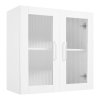 Nástenná skrinka, 4 dvierka, nastav. polica, sada 2, 12×24×24 in biela