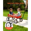 Vozík na ťahanie pre deti, 101 cm, nosnosť 80 kg, terénny, červený