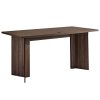Písací stôl 63 in, drevený, nosnosť 113 kg, káblový otvor, orech