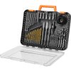 Sada vrtákov a bitov 100 dielov, na drevo, kov a betón v kufríku