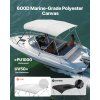 Bimini strecha na čln 600D polyester, hliníkový rám 96"×(73"-78")×54"H