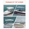 Bimini strecha na čln 600D polyester, hliníkový rám 96"×(73"-78")×54"H