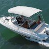 Bimini strecha na čln 600D polyester, hliníkový rám 96"×(73"-78")×54"H