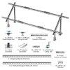 Sada montážnych držiakov pre solárne panely 30°–60°, 4–8 ks, oceľ