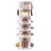 Otočný stojan na topánky 6 poschodí, 360° otáčanie, karusel, biely