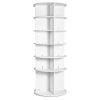 Otočný stojan na topánky 6 poschodí, 360° otáčanie, karusel, biely