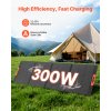 Skladací monokryštalický solárny panel 300 W, 23% účinnosť, ip67, mc4