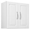 Nástenná skrinka, 2 dvierka, nastaviteľná polica, 30×60×60 cm, biela