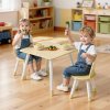 Detský stolík so 2 stoličkami, zaoblené hrany, graffiti doska