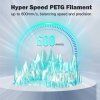 ERYONE High Speed Translucent Gradient Multi-Color PETG Filament, 1kg - Light Blue & Transparent