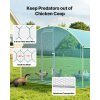 Kurník s výbehom 9.8×6.5×6.5 ft kovový s krytom a zámkom pre hydinu