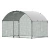Kurník s výbehom 9.8×6.5×6.5 ft kovový s krytom a zámkom pre hydinu