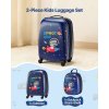 Detský 2-dielny set: tvrdený kufor 45.7 cm s kolieskami a batoh