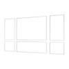Sada nástenných lišt 3 ks, polystyrén, maľovateľné, 58×143 + 58×58 cm