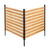 Drevený súkromný plot 2 panely 1219×1244×1219 mm, oceľový rám a kolíky