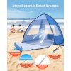 Plážový stan pre 2 osoby upf 50+ prenosný s vreckami a taškou