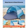 Plážový stan pre 3 osoby upf 50+, ľahký, s taškou a vreckami na piesok