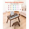 Detské digitálne piano 37 kláves, drevo, batéria/sieť realistický zvuk