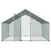 Kurník s výbehom 9.8×6.5×6.5ft, s krytom a bezpečnostným zámkom