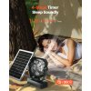 Solárny ventilátor s led lampou, 10400mAh 7W 20 cm, 4 rýchlosti