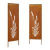 Kovový súkromný panel 50×160cm s predĺženými kolíkmi a oceľovou platňou