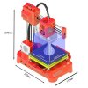 EasyThreed K7 3D Printer, 4 Leveling Buttons, 0.1-0.2mm Accuracy, 10-40mm/s Print Speed, Mute Printing, 100x100x100mm, for DIY Kids Education, Upgraded Version
