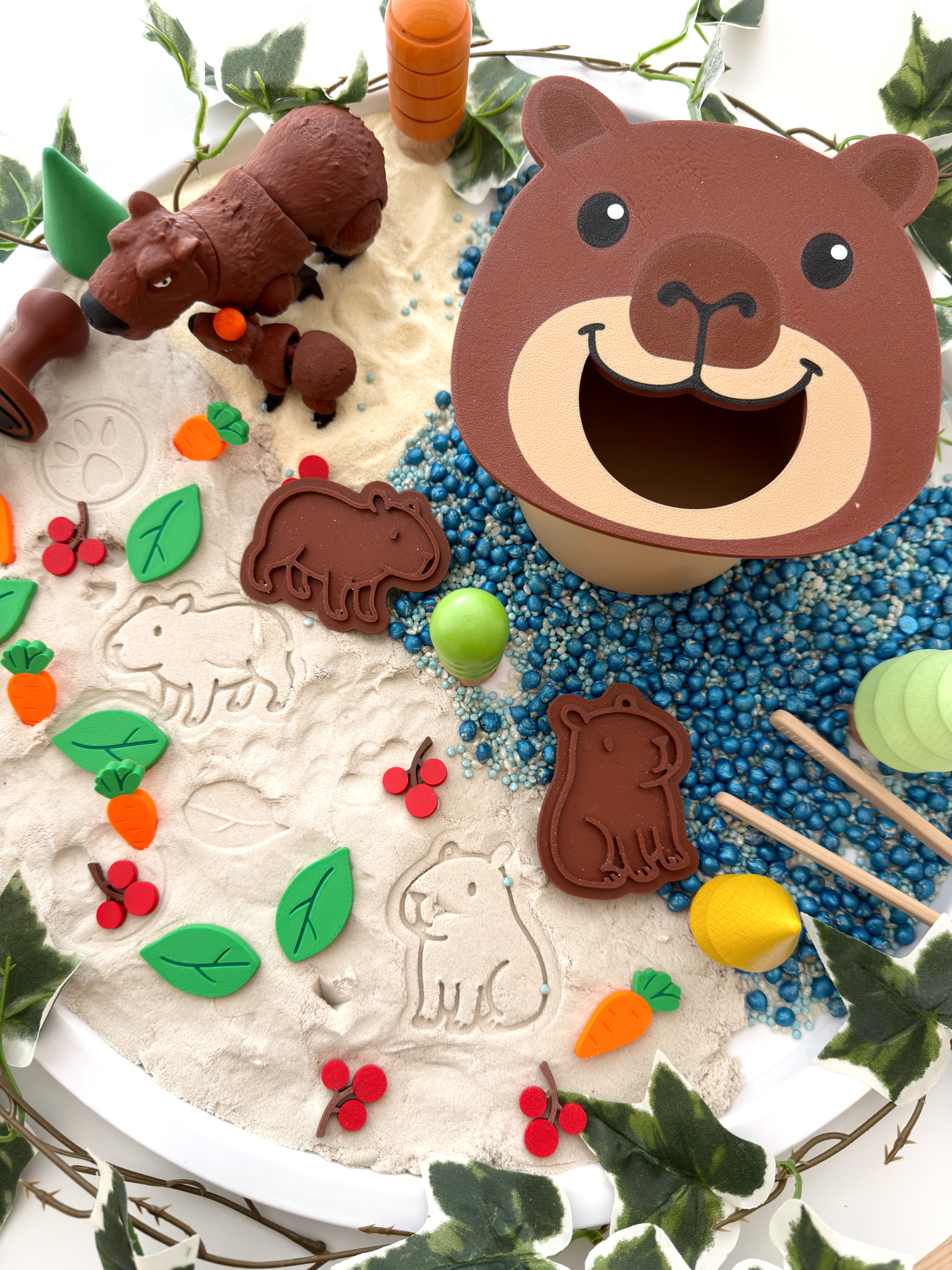 Farebná ryža senzorické hranie