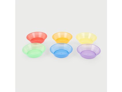 TickiT® priesvitné farebné misky 6ks