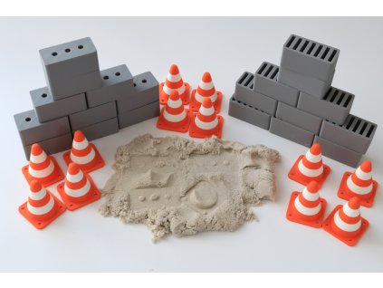 Stavebný set - bloky a kužele