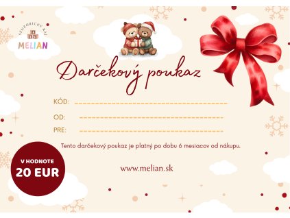 Darčekový poukaz v hodnote 20 EUR