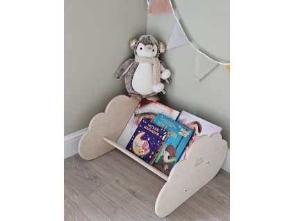 Montessori detská knižnica MINI OBLÁČIK- Prírodná
