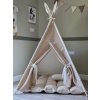 Teepee stan set Vaflový - Béžovo/Krémový