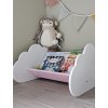Montessori detská knižnica MINI OBLÁČIK- bielo/ružová