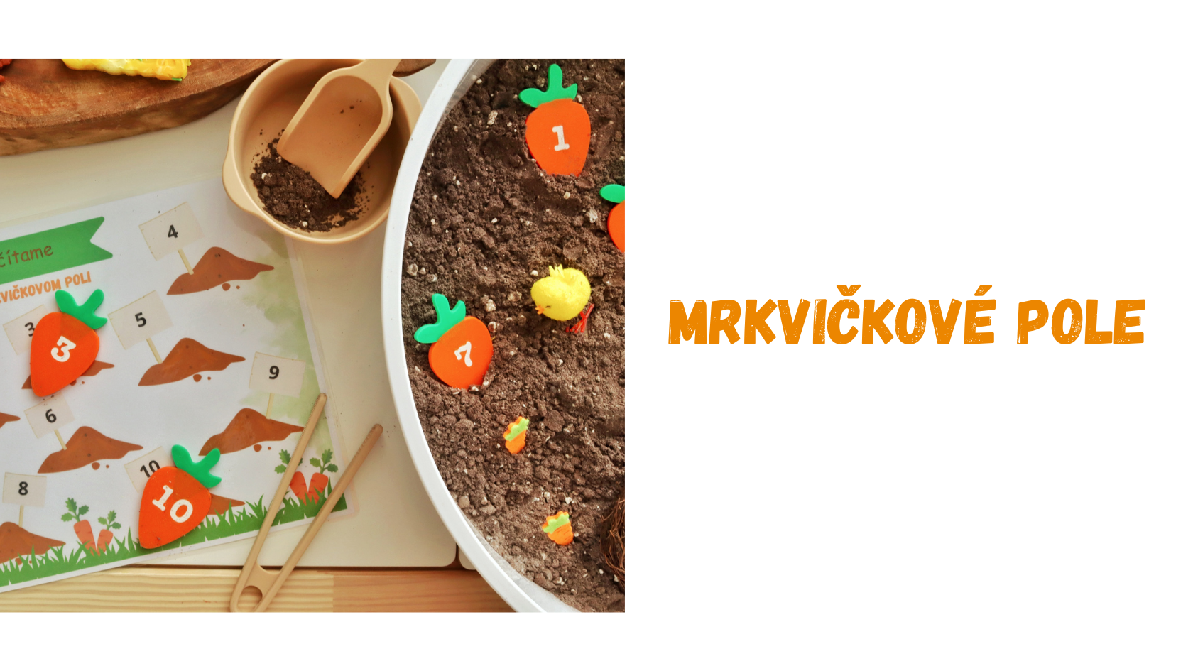 Zábavná hra s mrkvičkami