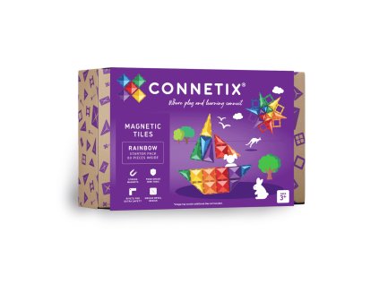 Magnetická stavebnica Connectix - Rainbow Starter Pack 60ks